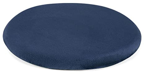 SWECOMZE 1 PC Rund Stuhlkissen, Memory-Schaum Sitzkissen, Stuhlauflage Sitzpolster Tatami Kissen Sitzauflage für Stuhl Gartenstuhl Barhocker Garten, Küche, Büro (Navy blau,28cm)