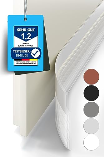 SilverRack Zugluftstopper für Türen Transparent [1 x 1m] - Zuschneidbare Türdichtung selbstklebend - Türdichtung unten - Gummilippe Tür Dichtung Zugluft - Windschutz, Schallschutz & Kälteschutz