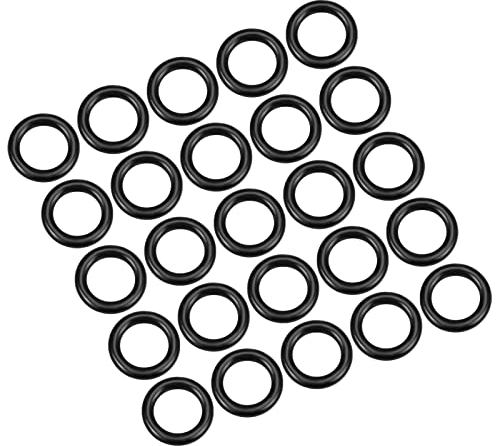 QUARKZMAN 8mm x 5mm x 1.5mm Nitrilkautschuk O-Ringe x 25 Stücke Rund Dichtungsscheibe für Wasserhahn Klempner Reparatur Dichtung Verbindung [Schwarz]