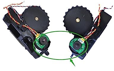 RAYPUR Repuestos de aspiradora robótica, Accesorios, Repuesto de Robot Aspirador, Rueda Derecha, Rueda Izquierda, Compatible con Conga 3090 3092 S3090 (Color : Green Right and Left)