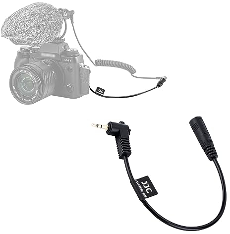 JJC Cavo Adattatore per Microfono Audio 3,5mm Femmina a Maschio da 2,5mm per Fuji X100VI X100V X100F X100T X-PRO2 X-T1 X-E3 X-T30II X-T30 X-T20 X-T10 X-PRO3 X-T100 X-E2S X-E2 X-E1 e XF10 ecc. Camera