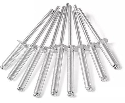 Anker aus Edelstahl, Blindnieten, Aluminium-Pop-Nieten-Sortimentsset, große Flanschnieten, Blind-Pop-Nieten mit Kuppelkopf aus Aluminium/Stahlschaft, 300 Stück M4,8 x 30 mm gewölbte Nieten aus Alumini