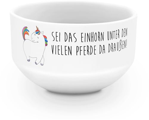 Mr. & Mrs. Panda schale Einhorn Stolzieren - Geschenk, Müslischale, Pferd, Freundin, Unicorn, Suppenschüssel, Einhörner, joghurtbowl, Obstschale, Reiter, dessertschale, Reiten