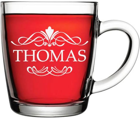 polar-effekt Teetasse aus Glas 340 ml mit Gravur - personalisiertes Kaffeeglas - Tasse für Tee, Kaffee und Cappuccino - Geschenk für Freunde