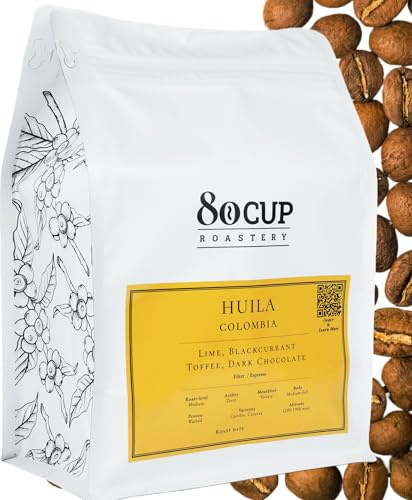 Freshest Specialty Coffee Beans | 80 CUP Roastery | Single Origin ~ Roasted After Order (500g, Colombia Huila)