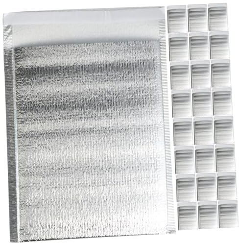 iplusmile 100 Stück Isoliertaschen Für Lebensmittel Aus Dickem Aluminiumfolie 20x30cm Große Thermotaschen Zur Wärme Und Kältehaltung Praktischer Isolierbeutel Für Obst Grillgemüse Und Frische Produkte