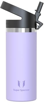 Super Sparrow Vattenflaska - 500ml - Rostfritt Stål Vattenflaska - Termos Standard Mun - Giftfri BPA-Fri - Perfekt Som Sportflaska