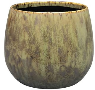 Indoor-Helden Keramik Blumentopf 15,5 cm Grün Pflanzentopf für Innen, Moderner Übertopf, Blumen Übertopf, Pflanzkübel, Keramik Pflanzgefäß