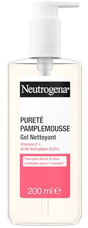 Neutrogena | Gel Nettoyant Pureté Pamplemousse (tube de 200 ml) – Nettoyant visage à la vitamine C et acide salicylique (0,5%) – Peau plus douce et lisse constatée après 1 semaine*