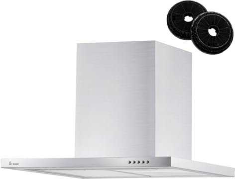 KKT KOLBE Dunstabzugshaube 60 cm | Wandhaube | Umluft Abluft | Edelstahl | silber | Druckknopf Bedienung | LED-Beleuchtung | inkl. Aktivkohlefilter | DELTA6015TC