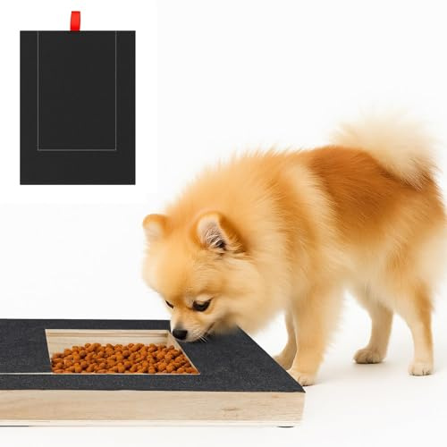 Dog Scratch Board 35x25cm Dog Nail Scratch Board Wooden Repair (black) | dog nail scratchboard Nail File Board Multi Functional Dog Claw Scratch Pad for Pet Supplies Toy for Nails with Treat Box