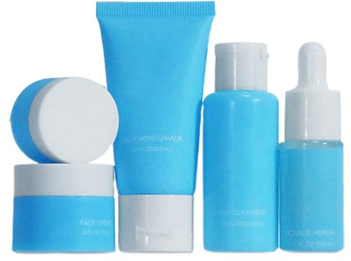 Kit Hidratante De Cuidado Facial Para Viaje - Crema Facial de 15g,Gel Ocular Nutritivo Y Calmante Set De Hidratación Para Mujer Bolsa Camping