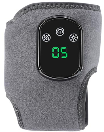 Cvoepobey Masajeador Eléctrico de Pies y Tobillos con y Vibración, Almohadilla Térmica Inalámbrica, Vendaje para Tobillos para Recuperación Deportiva, Cinturón de Soporte Cálido.