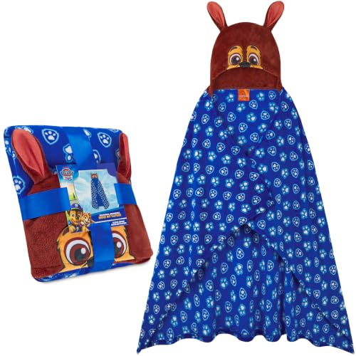 Get Trend 3D Kapuzendecke Kinder 130x90cm, Flauschige Hoodie Decke zum Anziehen, Weiche Tragbare Kuscheldecke mit Kapuze, Geschenke für Mädchen & Jungen