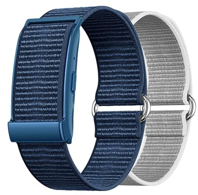 Nilox ONAIR, Brazalete Inteligente sin Pantalla para Fitness, Monitoreo 24/7 de Salud y Actividad, Diseño Minimalista, Batería de Larga Duración, con Entrenamiento Inteligente, Correas Azul y Gris