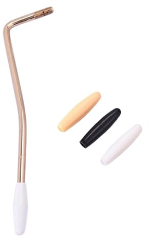 HIAKDOFT Brazo de Trémolo Dorado para Guitarra Eléctrica con Rosca de 6 MM y 3 Puntas Palanca de Compatible con Puente Simple Ajuste de Tensión y Efectos de Trémolo