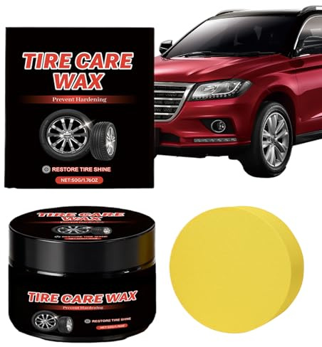 Générique Brillant pour Pneus Voiture | 50 Grammes de Pâte de Soin pour Jantes,Crème De Revêtement pour Pneus,pour Voiture, SUV, Camionnette et Atelier