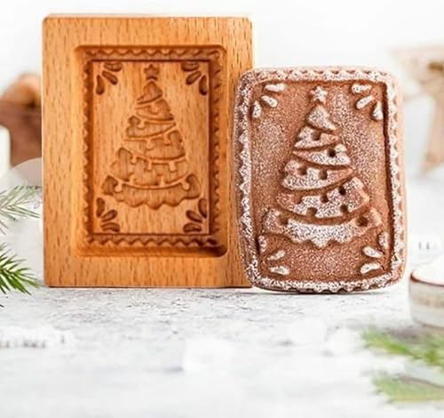 Molde de galletas de jengibre de madera para decoración de exhibición de alimentos