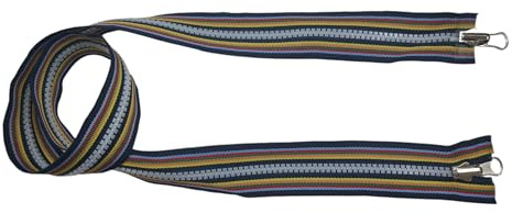 Cerniera Multicolor con Doppio Cursore Reversibile, Catena in Plastica, 2 Cursori Double Face (85 cm)