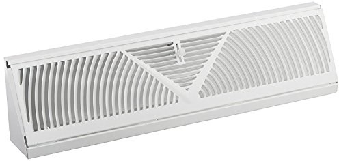 Rocky Mountain Goods Baseboard Register Vent- RoundFlow Design for Maximum air Flow - Smooth air Adjust Lever - Heavy Duty Steel - Easy Install (15)