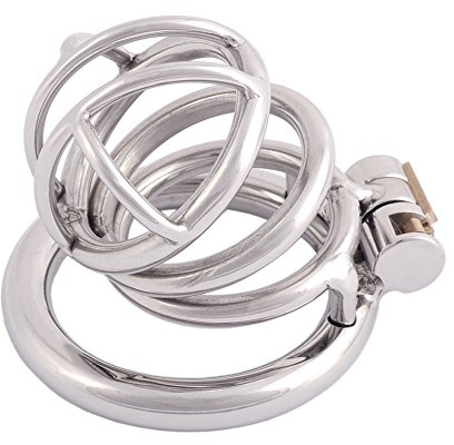 TERNENCE Medical Grade Stainless Chastity Device Male Cock Cage Adult Game Sex Toy D040 (1.57 inch / 40mm)