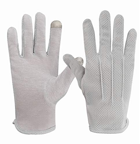LONTG Fahrradhandschuhe Herren rutschfest Touchscreen Handschuhe Motorrad Radfahren Autofahren Rennrad Gloves Sommer Baumwolle Atmungsaktiv Weich UV-Sonnenschutz Vollfinger Reithandschuhe