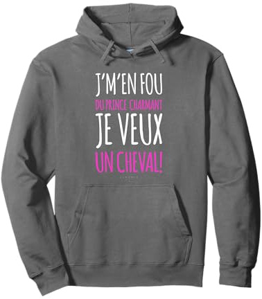 Sweat Femme avec Capuche Humour équitation Je Veux Un Cheval Sweat à Capuche
