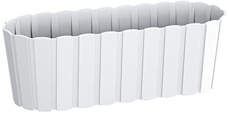 Jardinera para balcón, Jardinera, Color Blanco, 60 cm, plástico DDEC