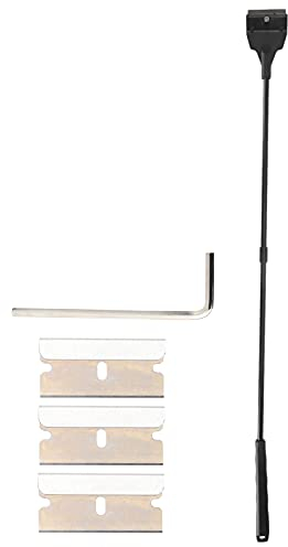 Pssopp Algenschaber, Kleines Aquarium Glasschaber Langer Griff Aquarium Algenreiniger mit Austauschbaren Klingen für Glasaquarium Aquarium(Plus)