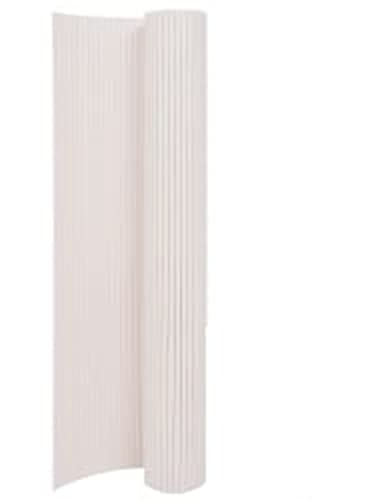 Gecheer Gartenzaun Doppelseitig Gartensichtschutz Sichtschutzzaun Windschutz Sichtschutzmatte Sichtschutz Zaun Balkon Garten Terrasse PVC 110x500 cm Weiß