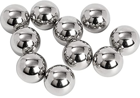 Ideen mit Herz Bolas de acero inoxidable, diámetro de 15 mm, 10 unidades
