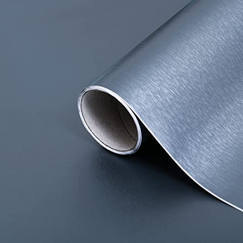 d-c-fix Möbel-Klebefolie Metallic Platino silber 67,5 cm x 2 m | abwaschbare und selbstklebende Deko-Folie für Küche, Schrank, Tisch & Fensterbank – glänzend & langlebig