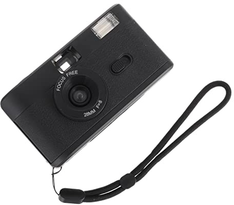Wiederverwendbare Abs Eingebautem 35-mm Filmkamera mit Blitz | Schwarz, ohne Batterie, für Kleinbildfilm 35mm, Kompakte Retro Kamera für Analoge Aufnahmen