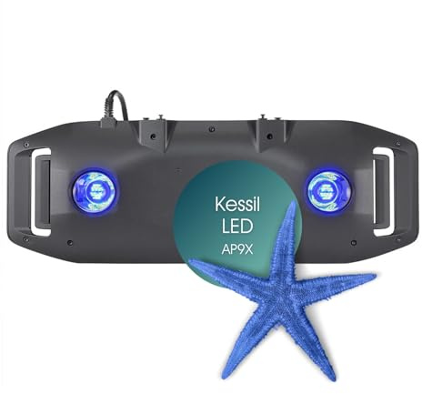 Tunze Kessil AP9X LED Aquarium-Beleuchtung I Flächenleuchte für Salzwasseraquarien 185W I Korallenbeleuchtung mit Touch- & Wi-Fi-Steuerung I Meerwasseraquarium-Lampe mit Abluftvorrichtungen