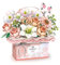 RSDHFLY Rosen Bonsai Bausatz,Blumen Baustein DIY Blumenstrauß Set,Handheld Geschenkbox, für Erwachsene und Kinder (Rosa)