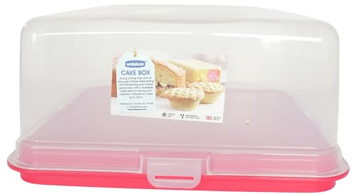 ACCURATE Plastic Cake Box, White (SQUARE-RED)