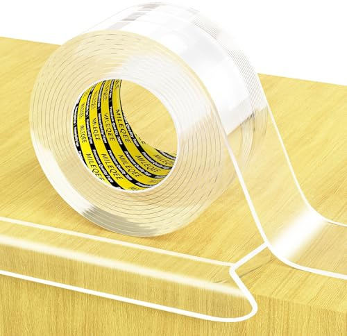 MILEQEE Clear Edge Protector Strip, 40mm×4m,Sharp Edge Wrap Cover Tape | Self Adhesive Protective Bumper Guards for Cabinet Door Desk Glass Table Bed Furniture, Kitchen Countertop, Waterproof