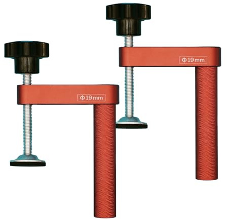 Bench Dog Clamp for Woodworking -2 Pack Heavy Duty 3/4 (19mm) - Adjustable Quick-Release Bench Clamp, woodwork dog clamp with non-slip mat, Miter Saw Clamp Fits 3/4 Dog Holes