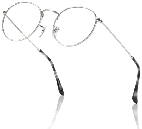 kimorn Lunettes anti-lumière bleue, anti-fatigue oculaire et protection UV, monture ronde pour homme et femme