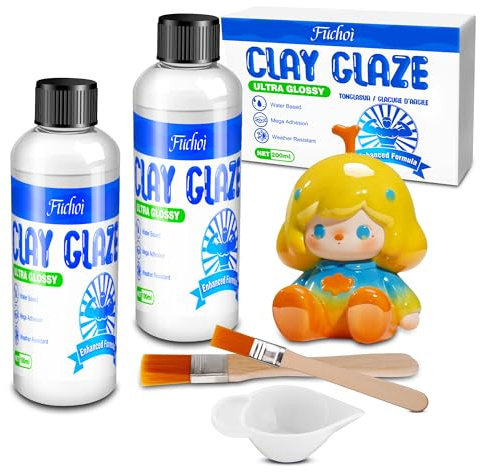 200ml Vernice per Argilla Autodurante | Sigillante Ceramico Impermeabile Resistente ai Graffi, Vernice Lucida per Argilla - Compatibile con Pittura Acrilica, Poterie, Ceramiche, Legno e Gesso