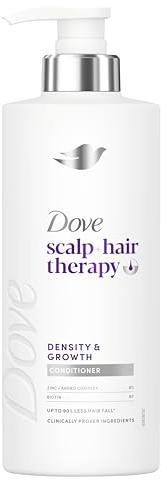 Dove scalp + hair therapy Density & Growth¹ Conditioner hair care with Amino Complex, Zinc and Biotin for up to 90% less hair fall 400 ml