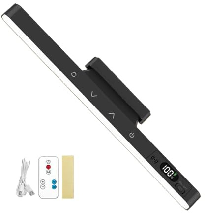 Ceprznvey Sotto Ricaricabili | Lampada Sotto Mobile da 29 cm | Luce Regolabile a 5 Temperature Colore Magnetica Ricaricabile 2500mAh con Telecomando | per Scrivania Casa Armadio Comodino Camera da