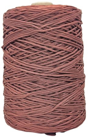 Cordino thai in Poliestere per Borse Uncinetto 500g 600 Metri – Cordoncino 2 mm in rocca Resistente e Morbido per Crochet, Filo per Borse, Hobby Creativi e Accessori Handmade (Marrone Chiaro)
