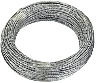 Connex DY2701385 Drahtseil mit Textilfaserseele, 20 m x 4 mm, verzinkt