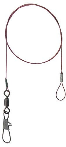 Flexonit Unisex – Erwachsene 10C4050801001351C10 Stahlvorfach mit Wirbel-AE 3 Stück / 1X19 0,25mm / 6,6kg / 40cm, Bunt, Normal