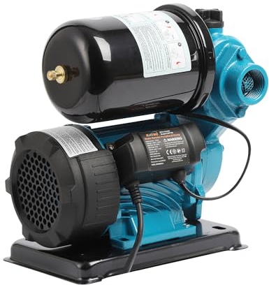 KATSU Tools Water Booster Pump 120W, Auto Stop Start Automatic Pressure Control, Self Priming Suitable for Home and Garden Water Taps 151433