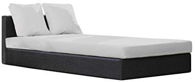 Polsterauflage nach Maß für Gartenliege Sauna mit wasserabweisenden Outdoor Bezug + PU Schaum RG35 Saunaauflage Liegenauflage Topper Sonnenliege Auflage für Liegestuhl (Wunschmaß bis 100x200x10 cm)