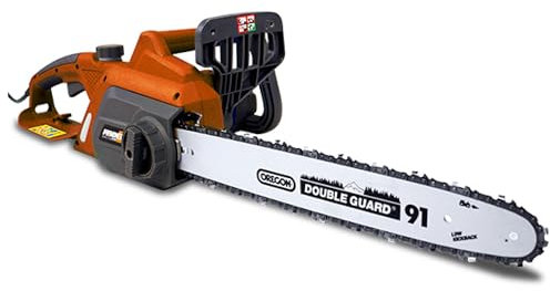 FEIDER - Tronçonneuse Électrique 2200W, 40,6cm - Guide et Chaîne Oregon - Frein Mécanique - Idéal pour Abattage, Ébranchage et Débitage de Bois de Petit et Moyen Diamètre - FTRE2240
