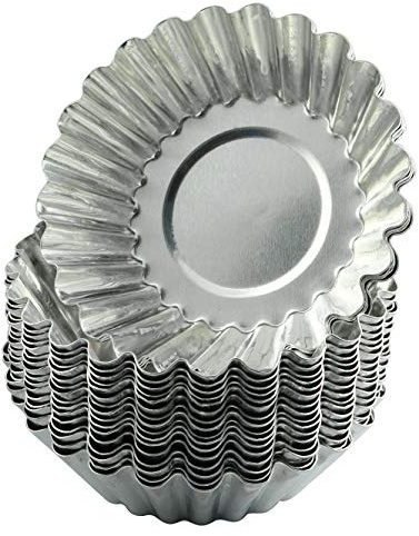 Tegg Egg Tart Mold 20PCS Aluminium Egg Tart Cupcake Cake Cookie Lined Mould Baking Tools