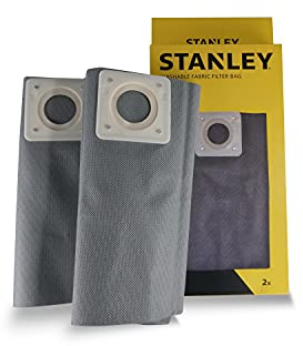 Stanley Sacs Filtrants en Tissu Lavable 50 l pour Aspirateurs Solides et Liquides